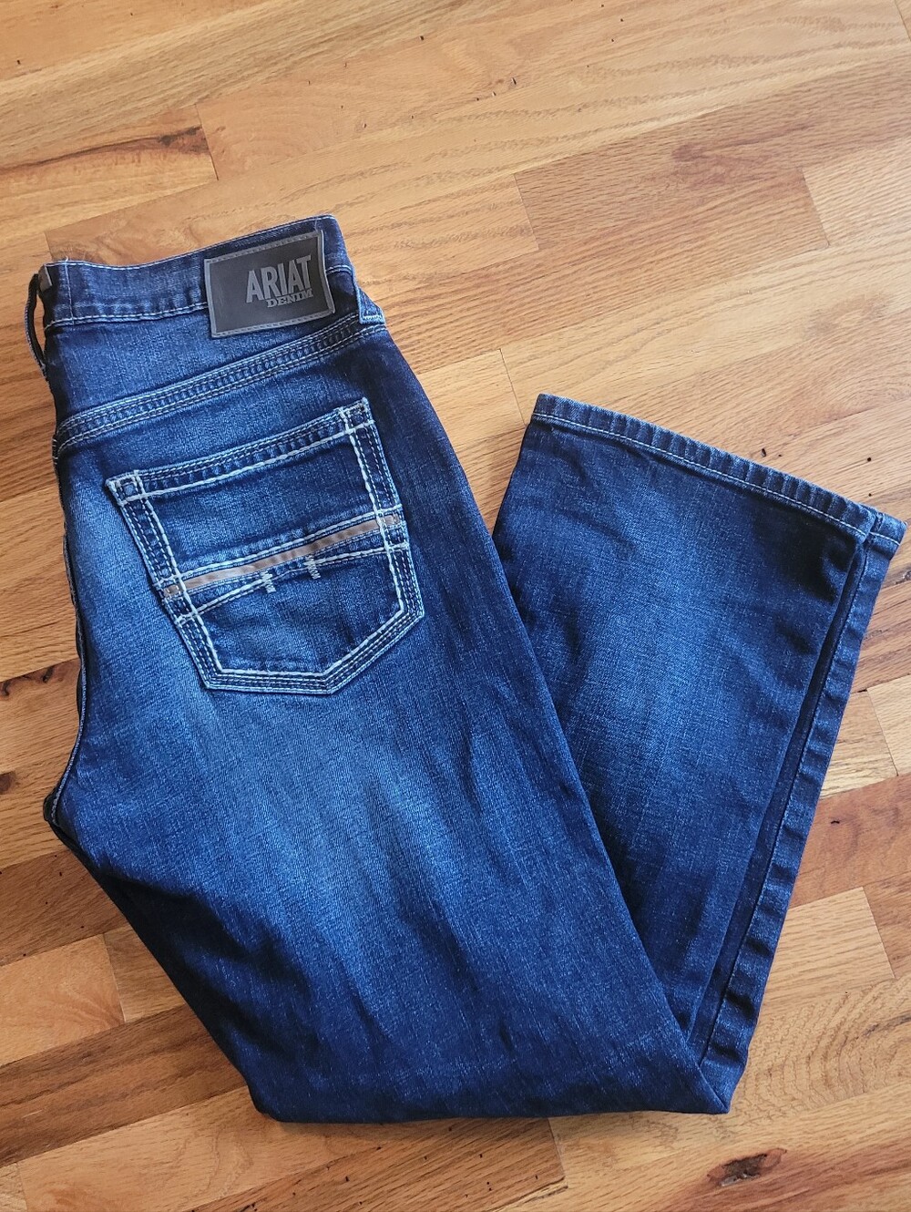 Ariat M5 Jeans Straight Fit Men's 32x30 Indigo Blue LoopLock Western Cowboy Work